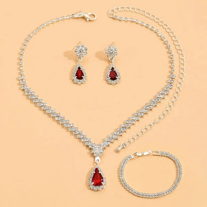 Acessories Earring Bracelet & Necklac Bridal Jewelry Set For Women